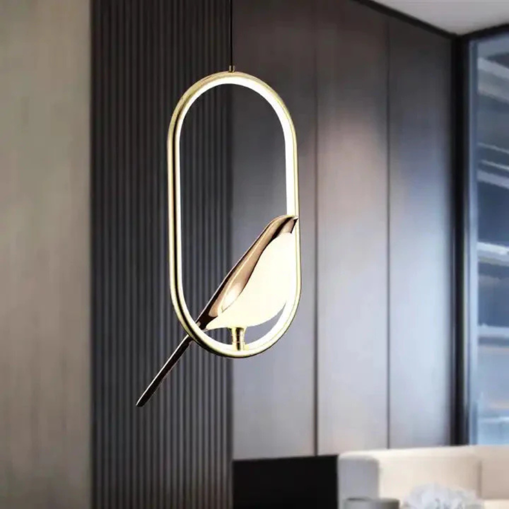 Modern Bird Pendant Light | Bedroom Nightstand LED Hanging Fixture