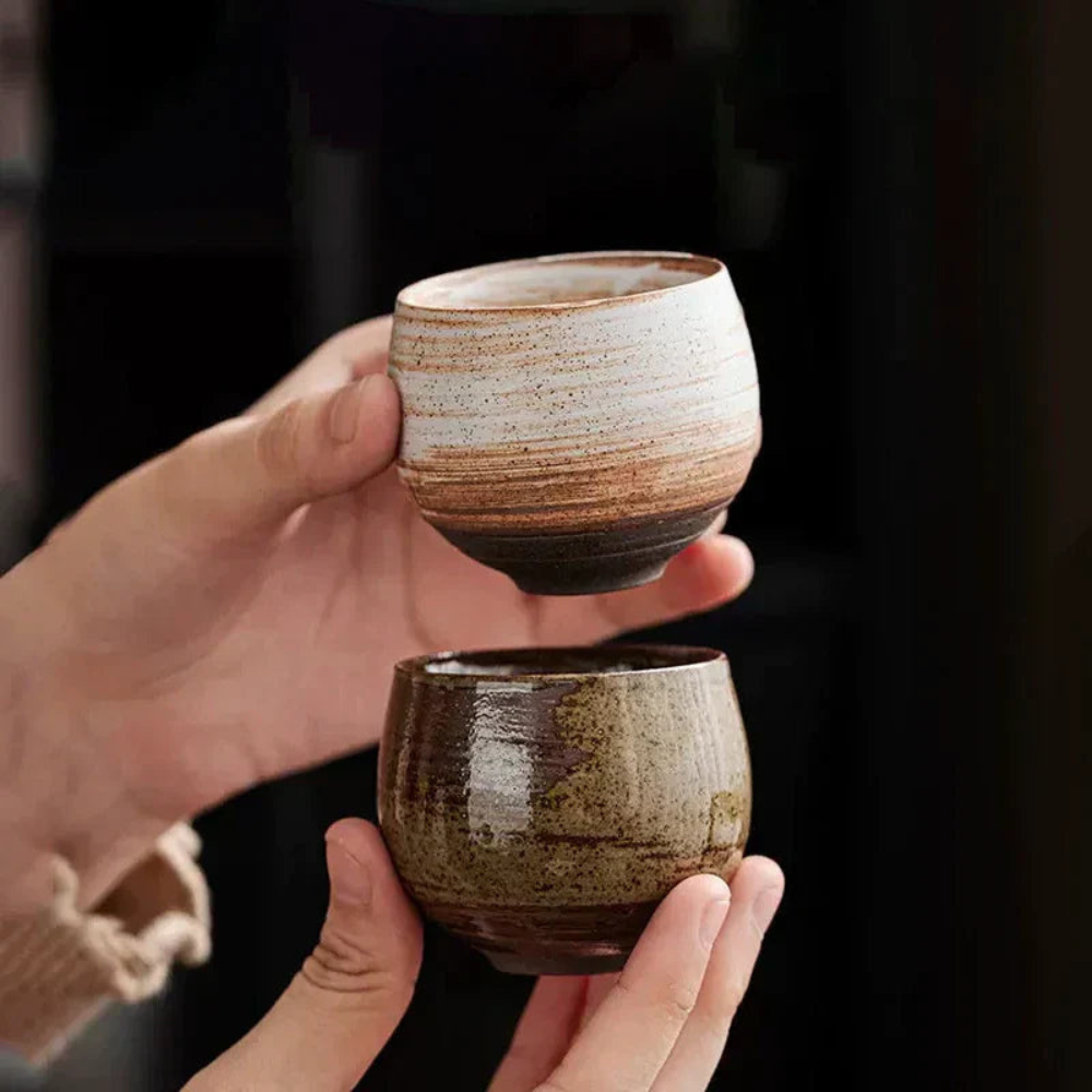 Kitchen Rustic Espresso Cups Set | Traditional Ceramic Design