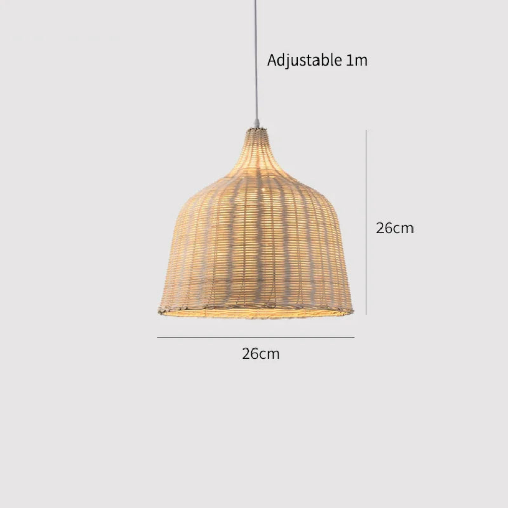 Woven Pendant Light for Dining Room | Handwoven Ceiling Fixture for Home Decor