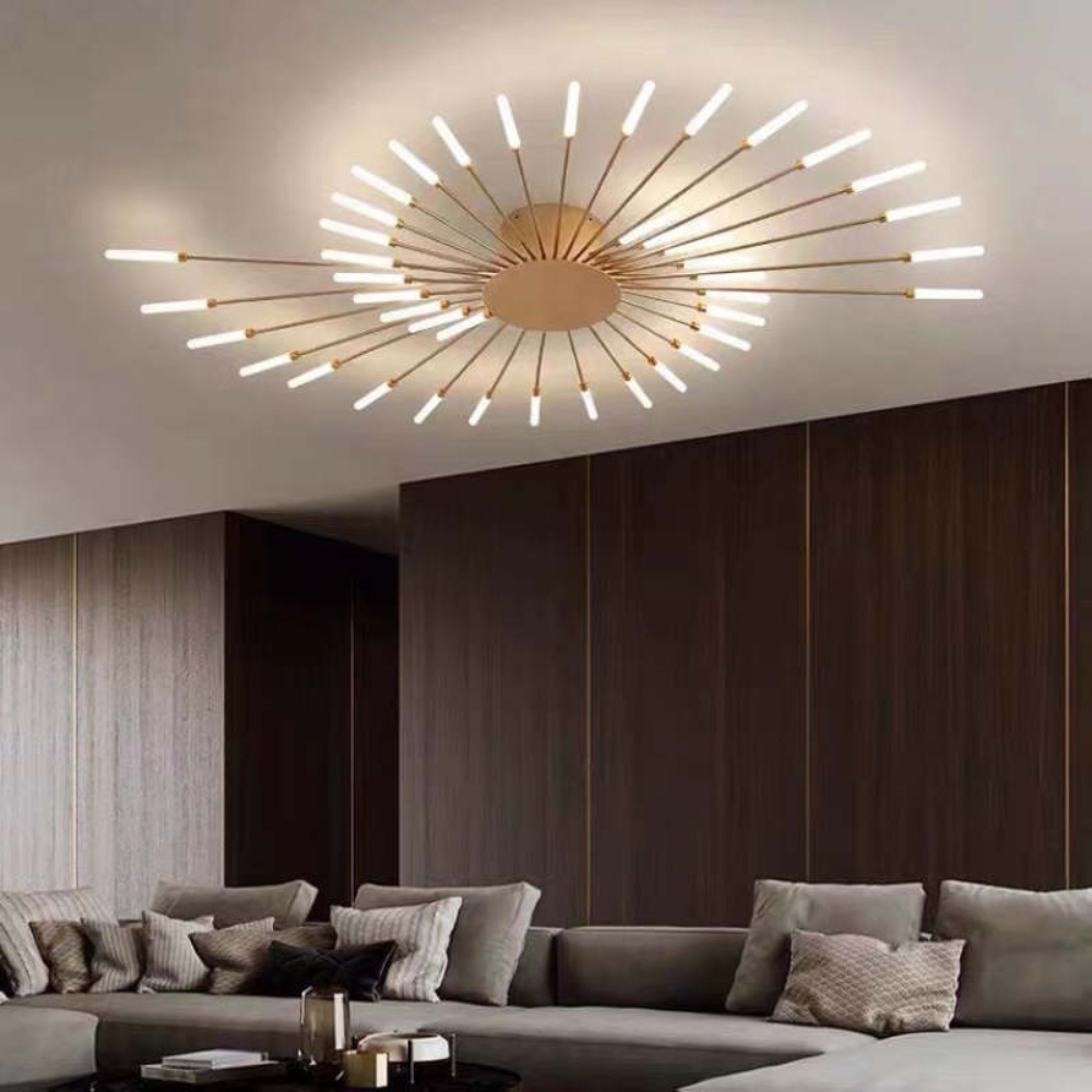 Living Room Modern LED Ceiling Light Fixture | Nordic Fireworks Chandelier