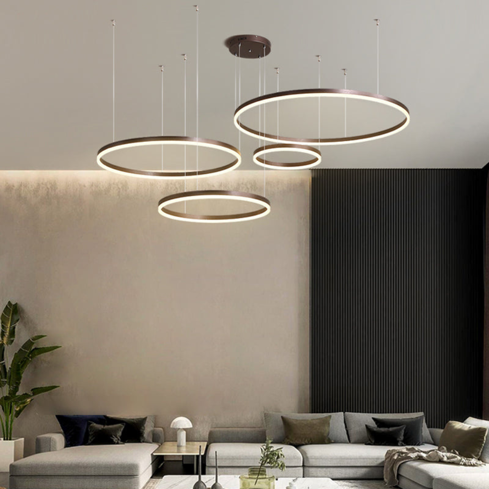 Modern Pendant Light with Triple Ring Design | Contemporary Ceiling Fixture for Dining & Living Room