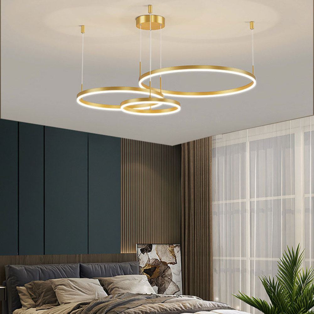 Modern Pendant Light with Triple Ring Design | Contemporary Ceiling Fixture for Dining & Living Room