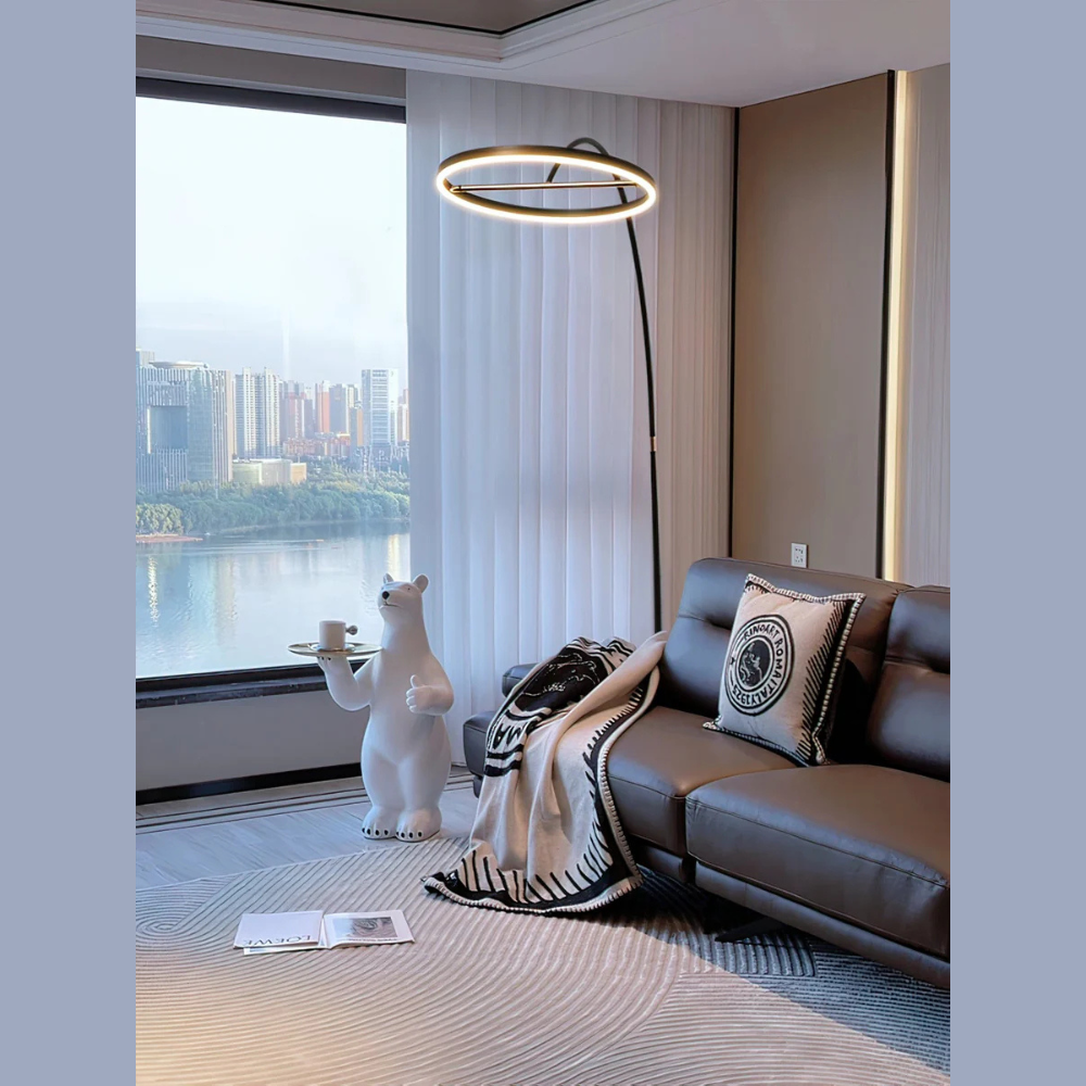 LED Angler Style Floor Lamp | Modern Adjustable Standing Light