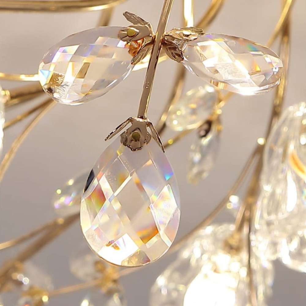 Art Deco Flower Ceiling Light | Elegant Flush Mount Fixture for Living Room or Bedroom