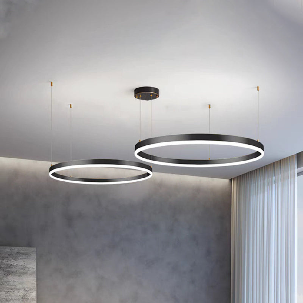 Modern Pendant Light with Triple Ring Design | Contemporary Ceiling Fixture for Dining & Living Room