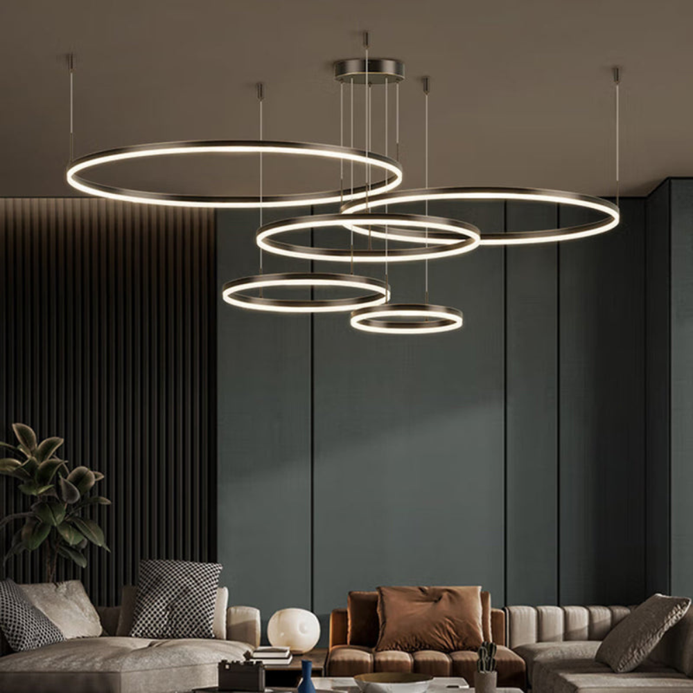 Modern Pendant Light with Triple Ring Design | Contemporary Ceiling Fixture for Dining & Living Room