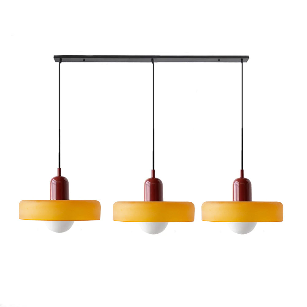 Modern Pendant Light | Triple Glass Ceiling Fixture