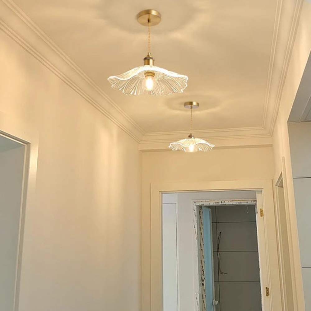Vintage Pendant Light | Floral Hanging Fixture for Living Room, Bedroom, Dining Area