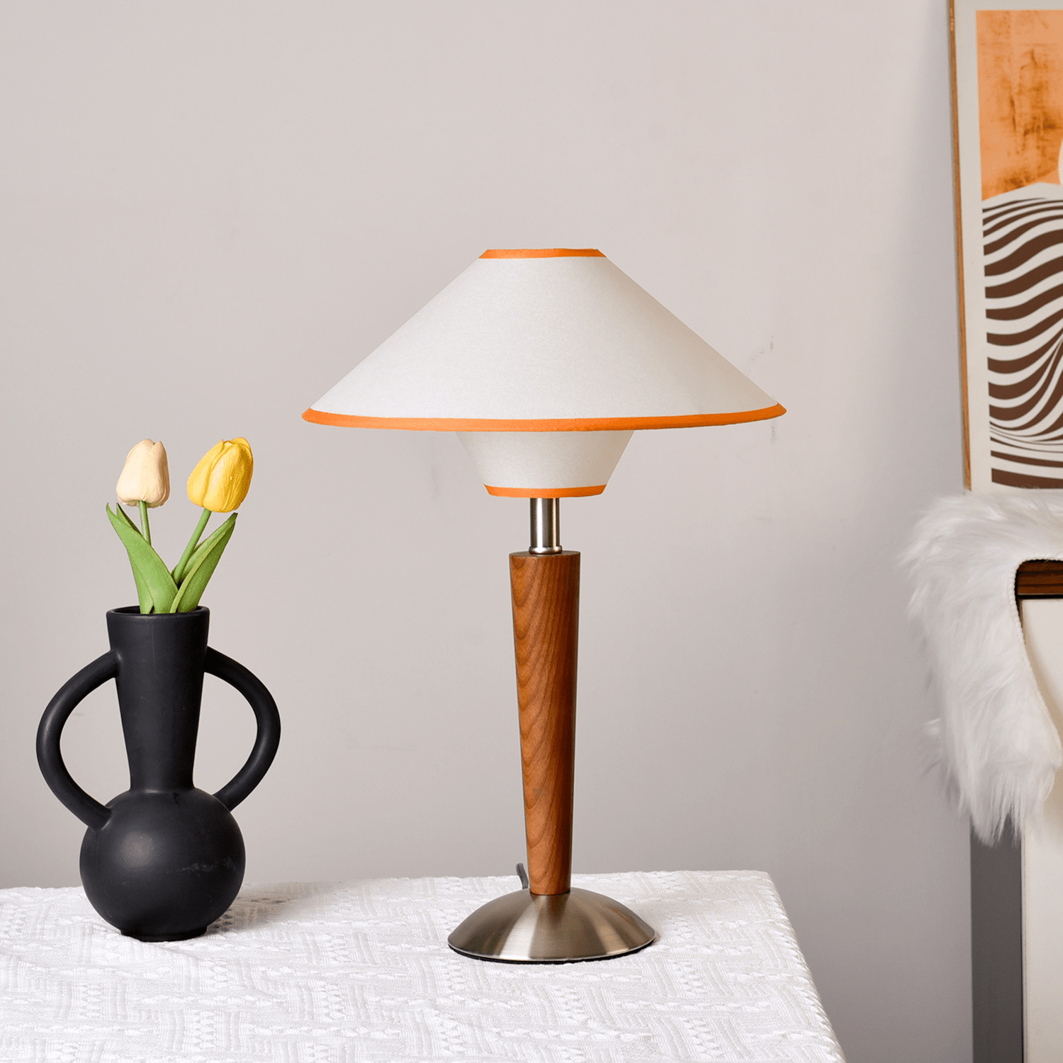 Table Lamp | Fabric Shade Table Light