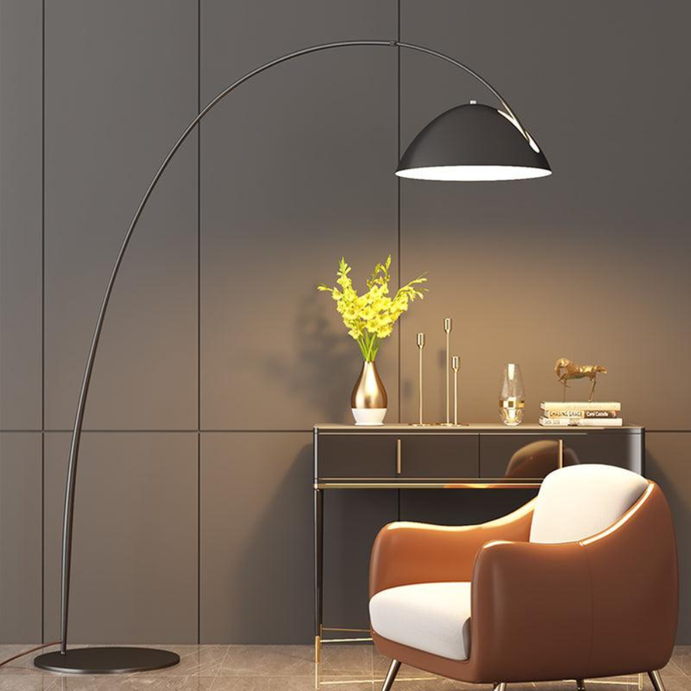 Elegant Curved Floor Lamp | Modern Arched Standing Light