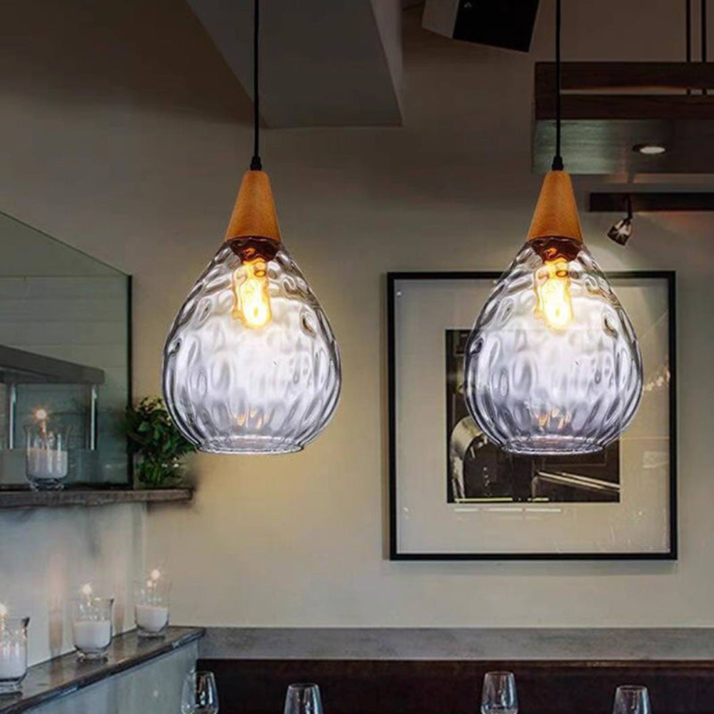 Vintage Teardrop Pendant Light | Classic Hanging Fixture for Dining Rooms and Kitchens
