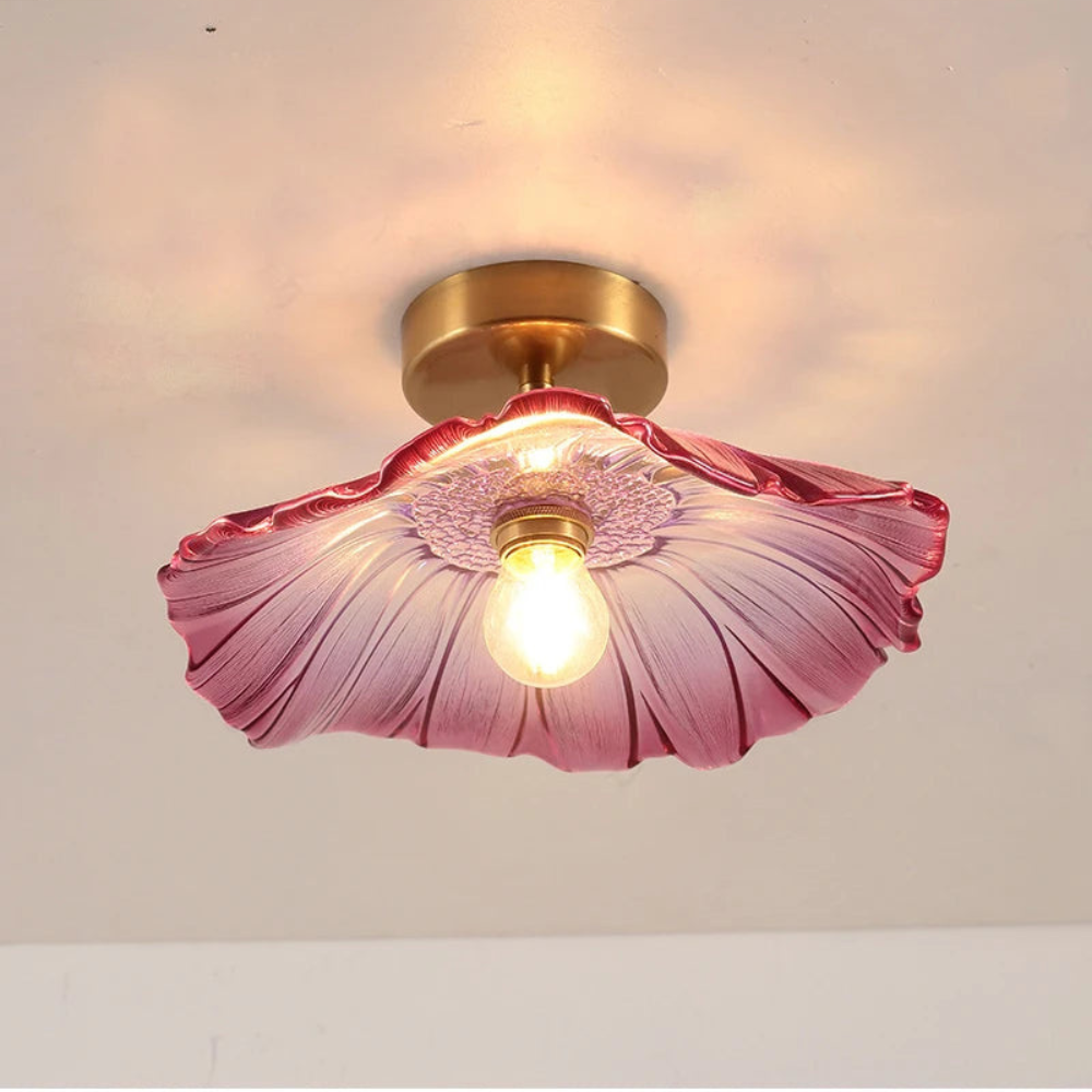 Vintage Pendant Light | Floral Hanging Fixture for Living Room, Bedroom, Dining Area