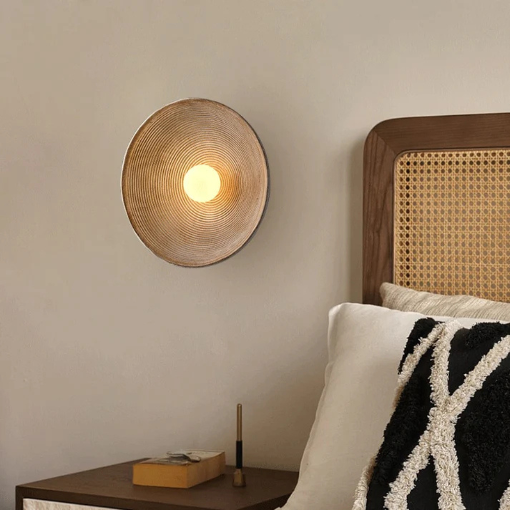 Modern Round Wall Lamp | Minimalist Indoor Light Fixture for Bedroom or Living Room