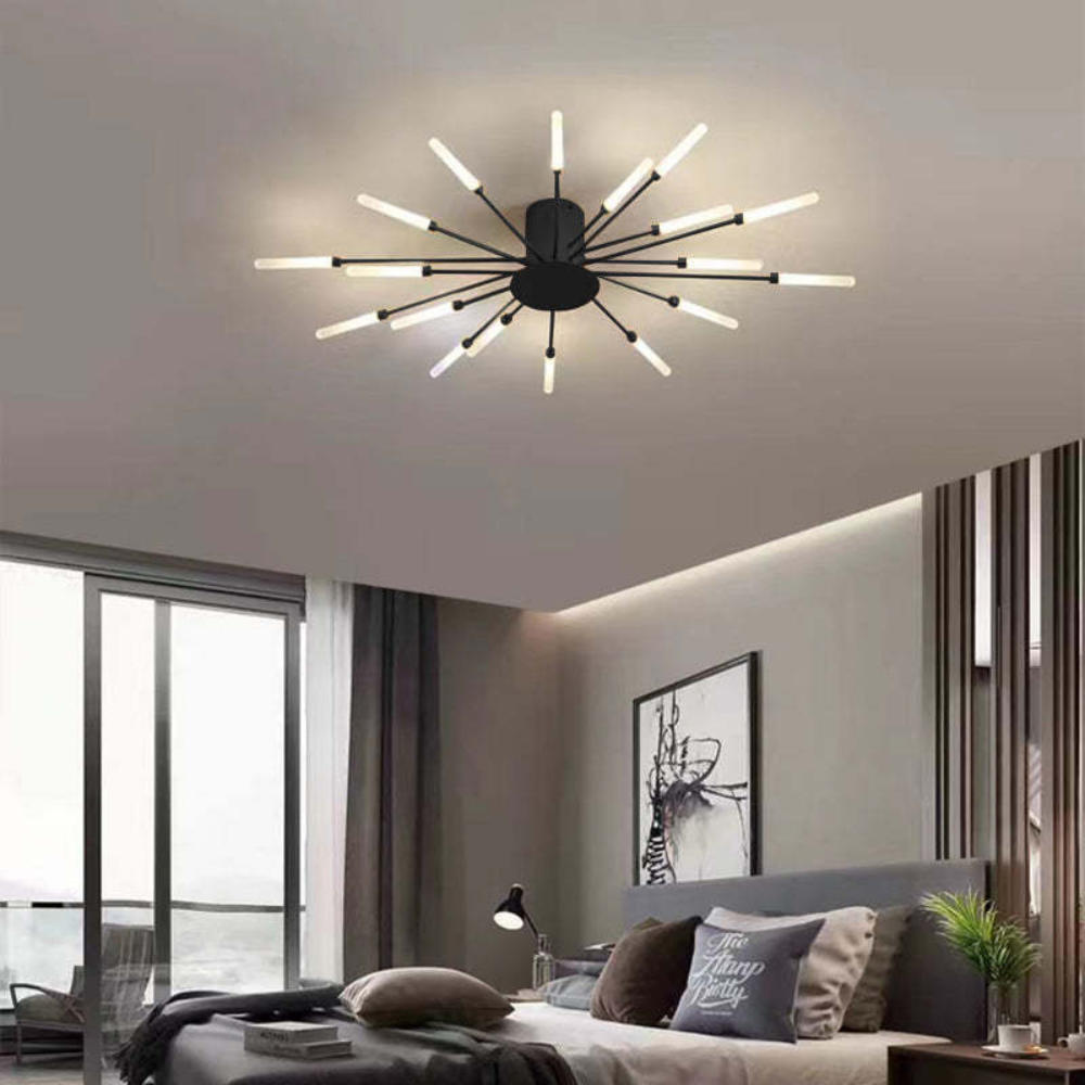 Living Room Modern LED Ceiling Light Fixture | Nordic Fireworks Chandelier