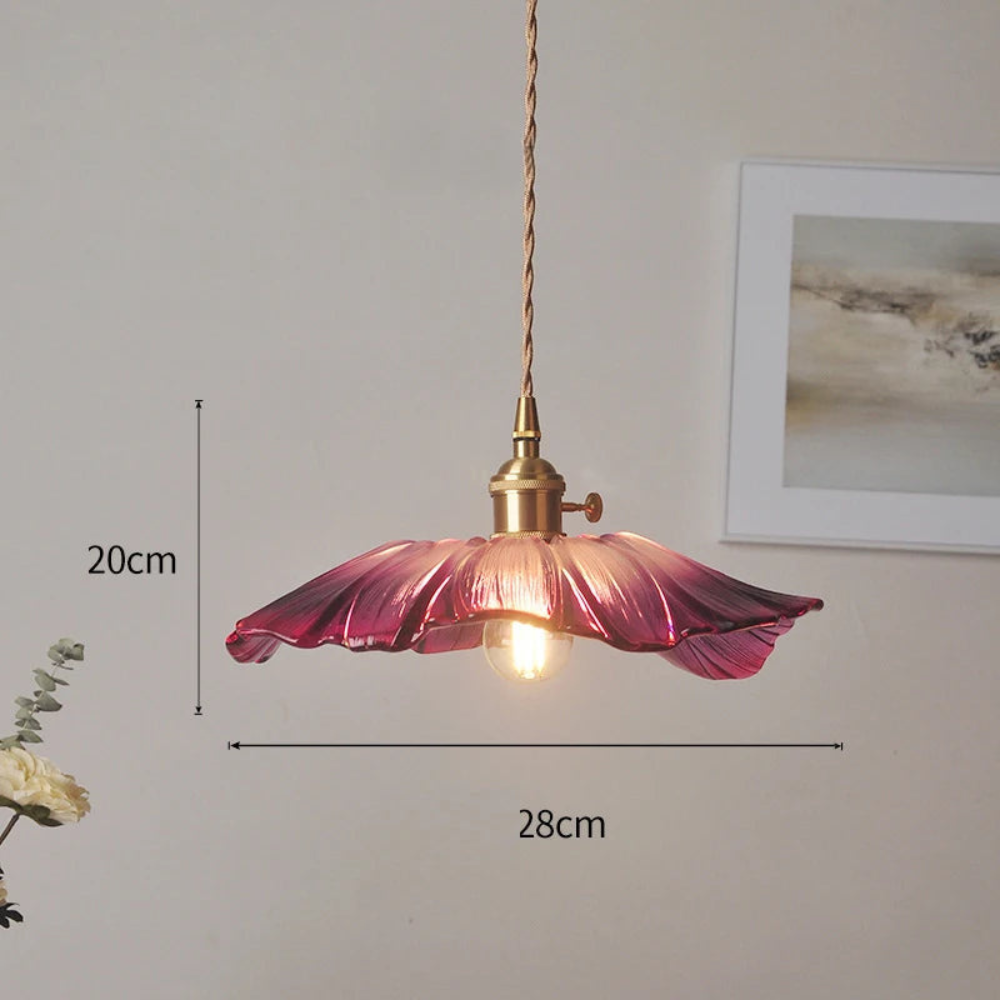 Vintage Pendant Light | Floral Hanging Fixture for Living Room, Bedroom, Dining Area