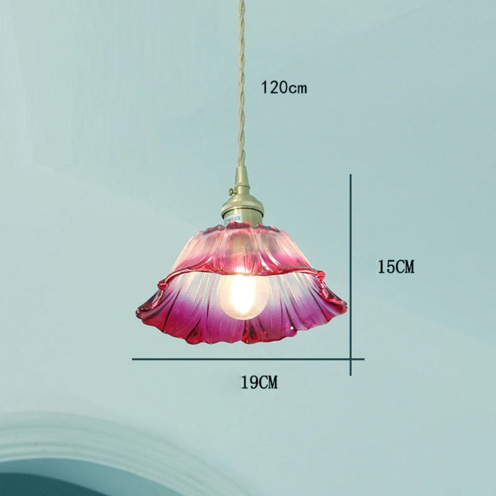 Vintage Pendant Light | Floral Hanging Fixture for Living Room, Bedroom, Dining Area