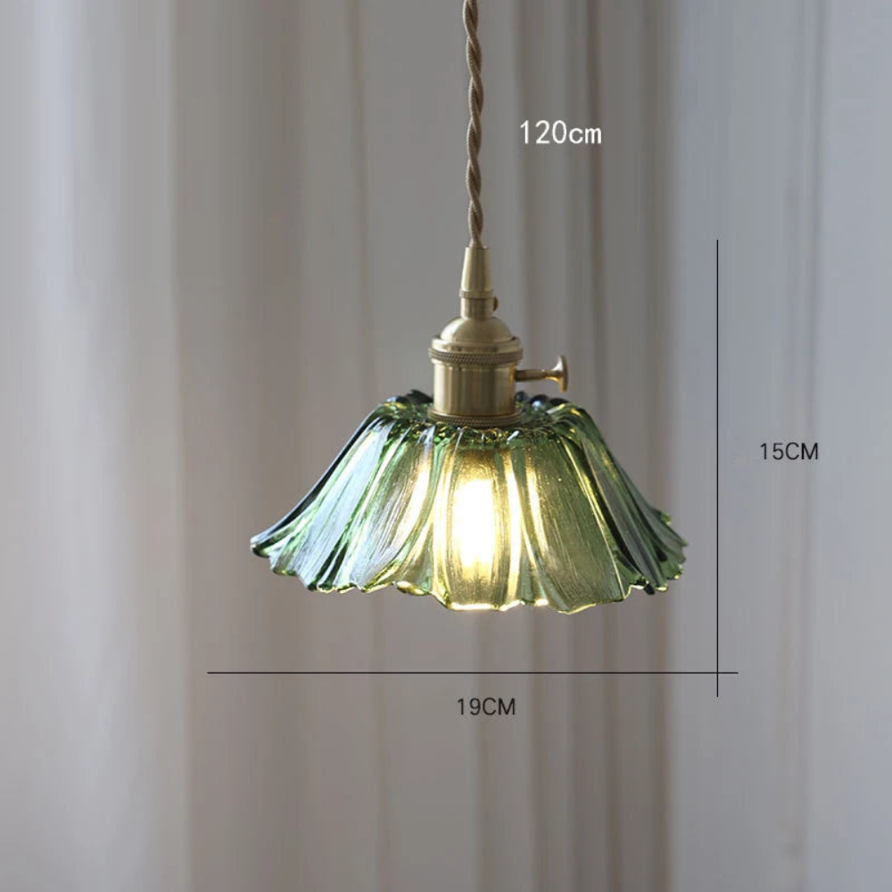 Vintage Pendant Light | Floral Hanging Fixture for Living Room, Bedroom, Dining Area
