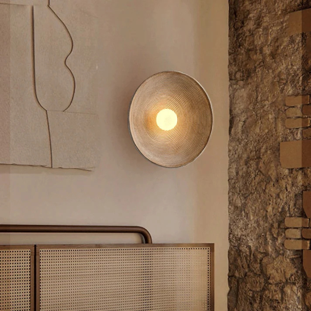 Modern Round Wall Lamp | Minimalist Indoor Light Fixture for Bedroom or Living Room
