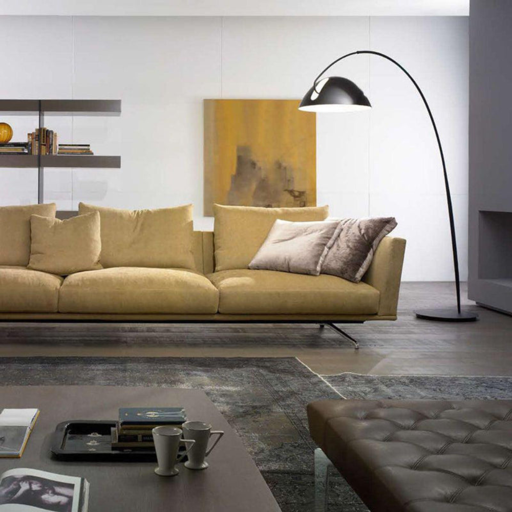 Elegant Curved Floor Lamp | Modern Arched Standing Light