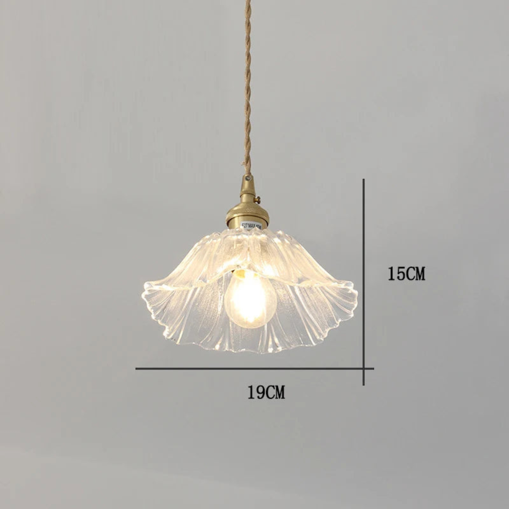 Vintage Pendant Light | Floral Hanging Fixture for Living Room, Bedroom, Dining Area