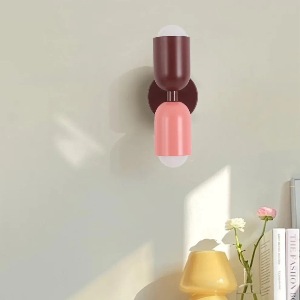 Double Headed Colorful Wall Lamp | Modern Art Inspired Accent Light