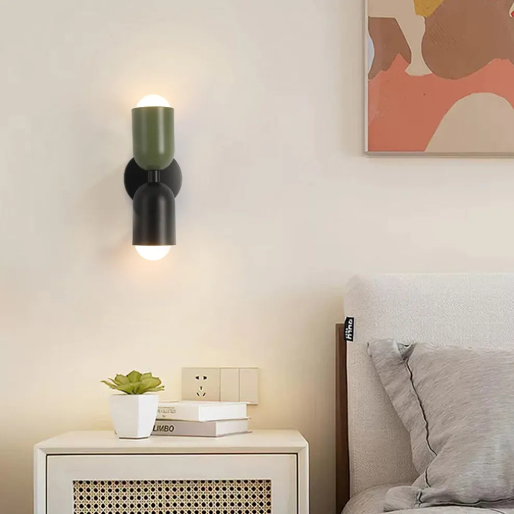 Double Headed Colorful Wall Lamp | Modern Art Inspired Accent Light