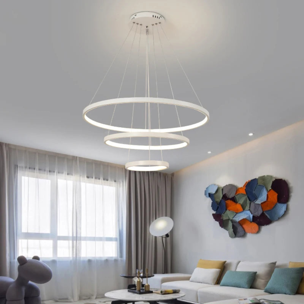 Pendant Light Fixture | Modern Ring-Style Chandelier for Dining and Living Rooms
