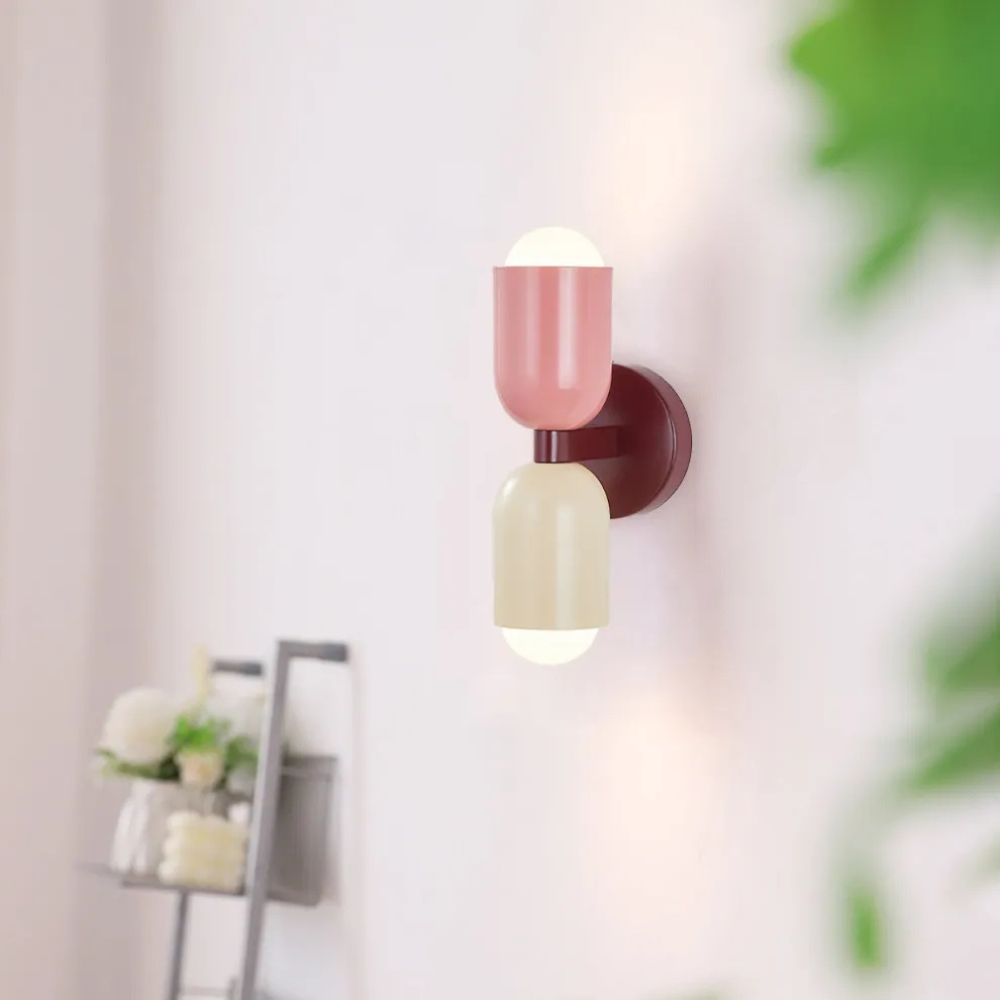 Double Headed Colorful Wall Lamp | Modern Art Inspired Accent Light