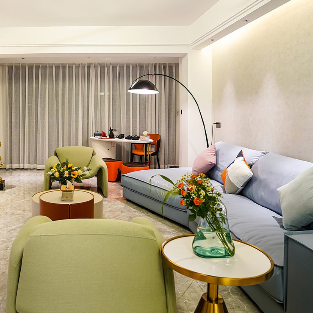 Elegant Curved Floor Lamp | Modern Arched Standing Light