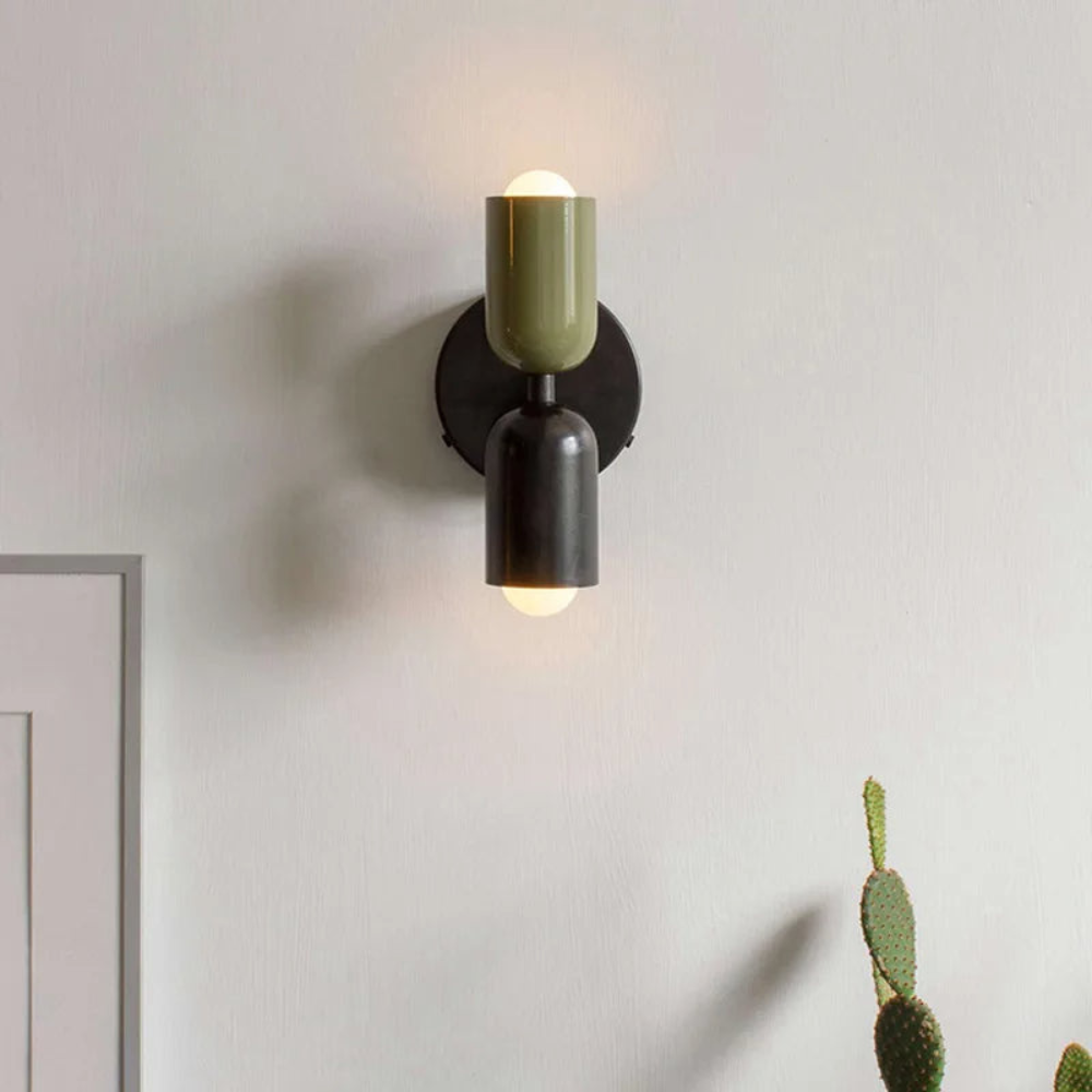 Double Headed Colorful Wall Lamp | Modern Art Inspired Accent Light