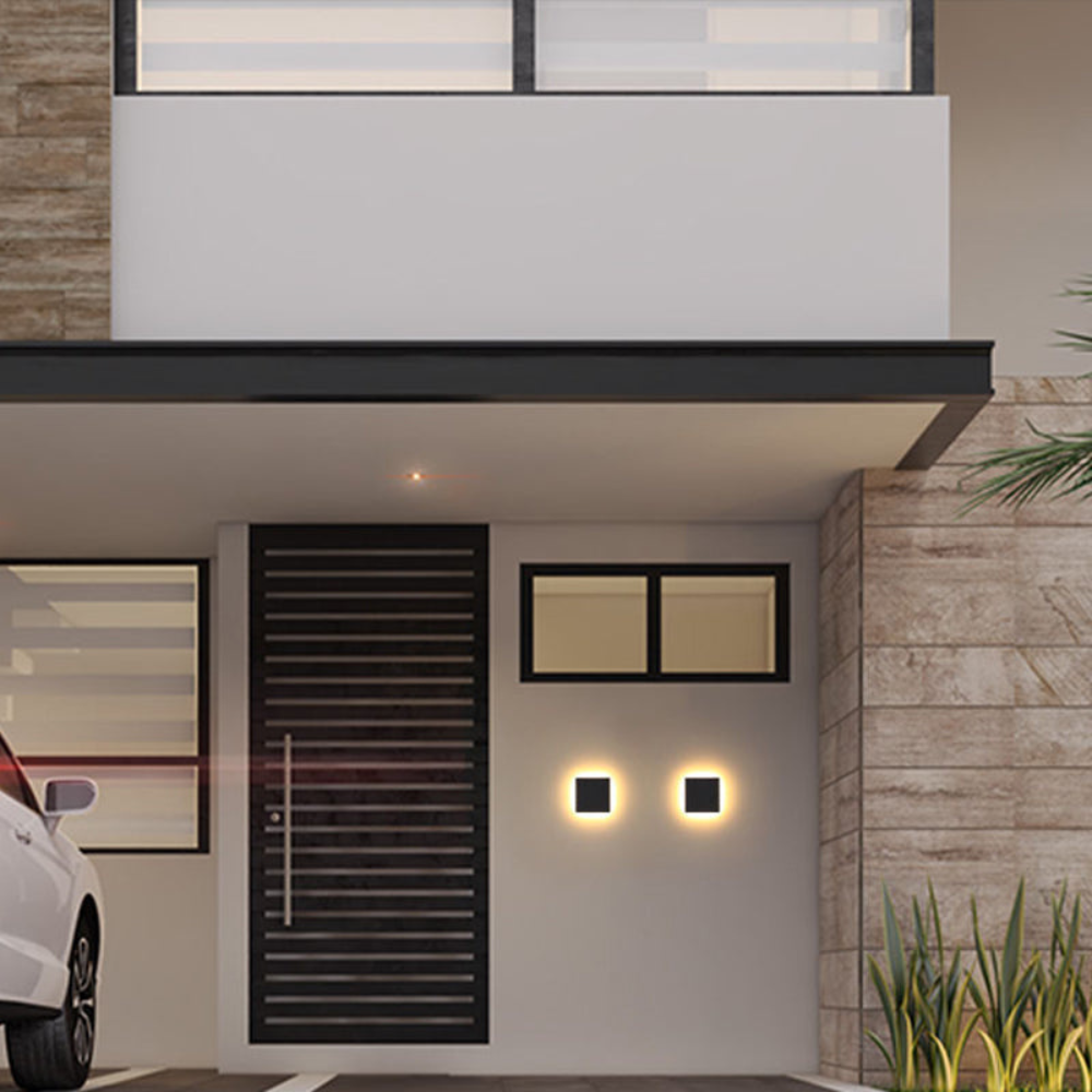 Minimalist LED Outdoor Wall Light | Round & Square Design for Porch & Entryway