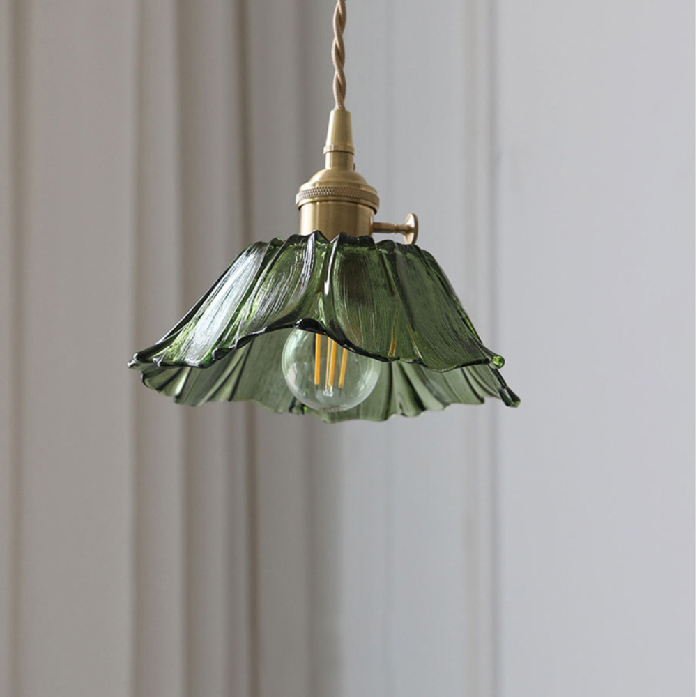 Vintage Pendant Light | Floral Hanging Fixture for Living Room, Bedroom, Dining Area