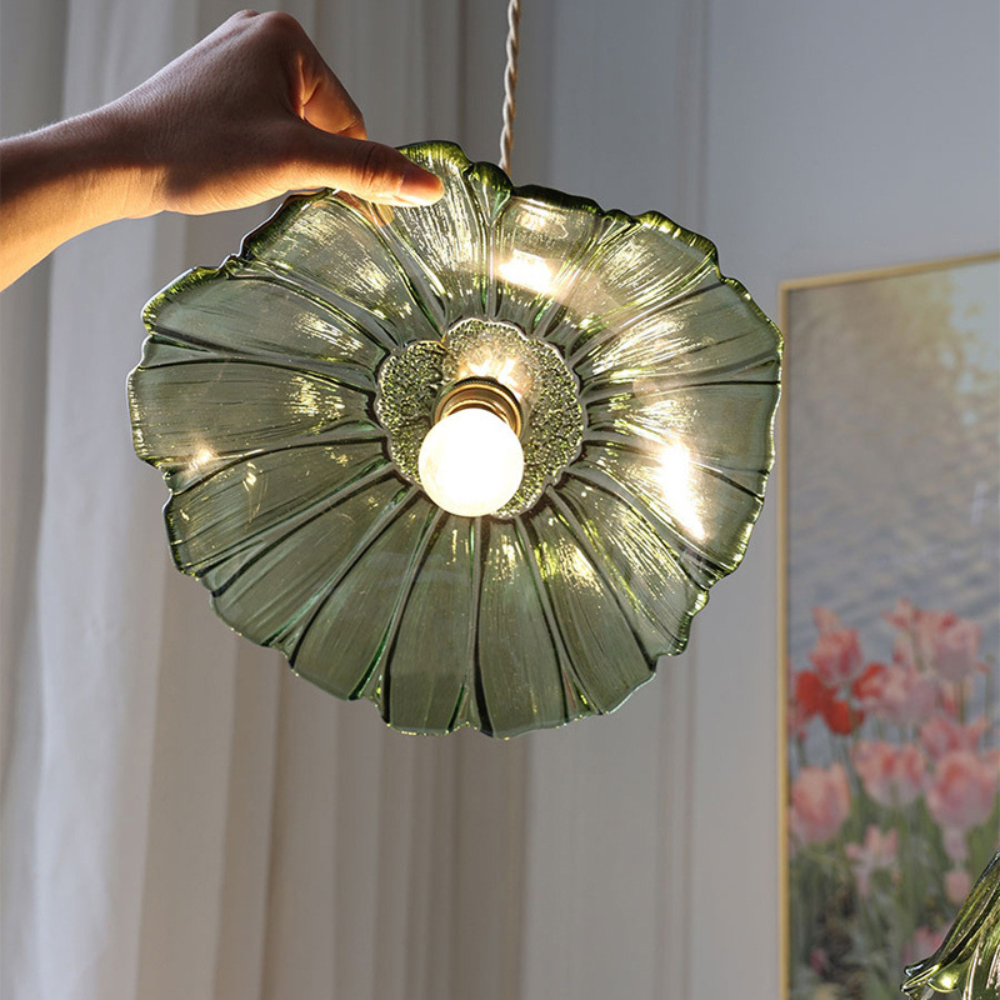 Vintage Pendant Light | Floral Hanging Fixture for Living Room, Bedroom, Dining Area