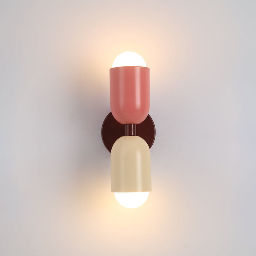 Double Headed Colorful Wall Lamp | Modern Art Inspired Accent Light