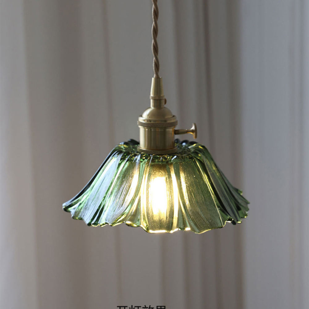 Vintage Pendant Light | Floral Hanging Fixture for Living Room, Bedroom, Dining Area
