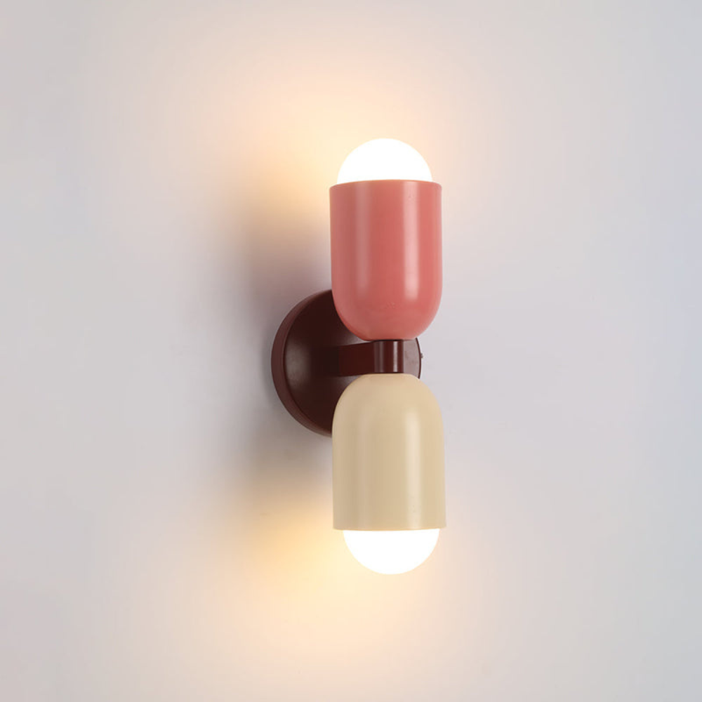 Double Headed Colorful Wall Lamp | Modern Art Inspired Accent Light