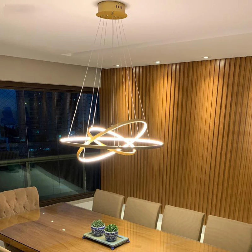 Pendant Light Fixture | Modern Ring-Style Chandelier for Dining and Living Rooms