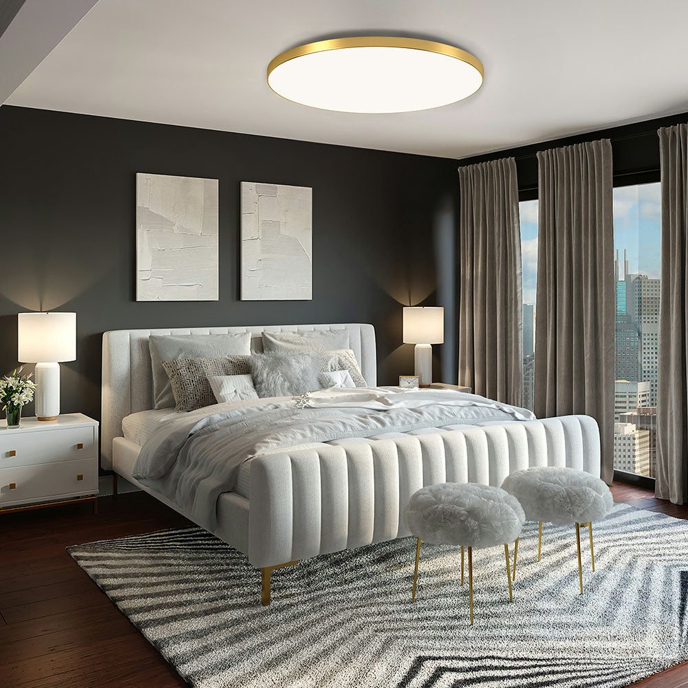 Bedroom Minimalist Ceiling Light | Round LED Flush