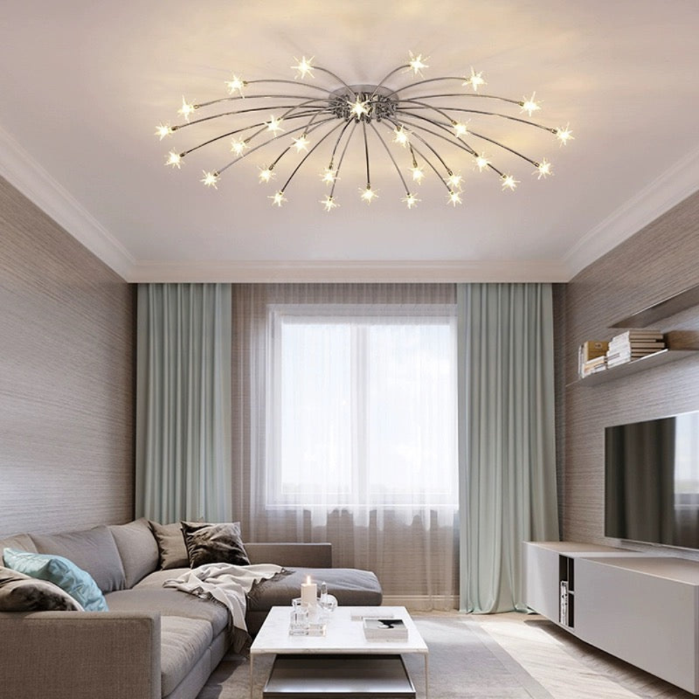 Art Deco Starry Fixture | Modern Indoor Lighting