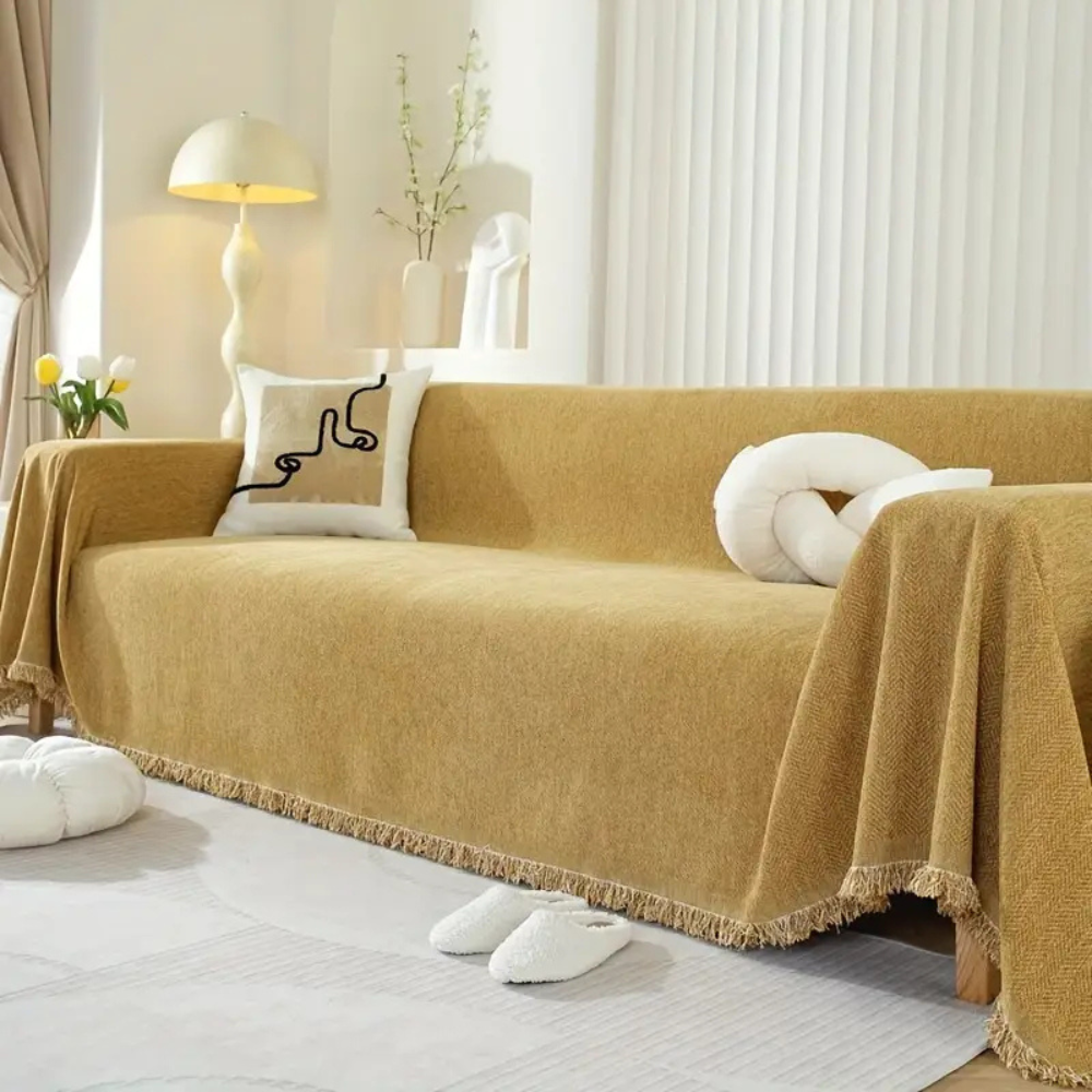 Living Room Pet-Friendly Sofa Cover | Modern Slipcover Design