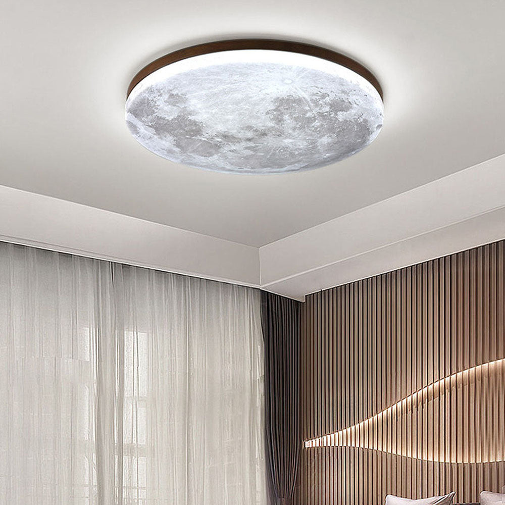 Bedroom Minimalist LED Ceiling Light | Round Flush Mount Fixture