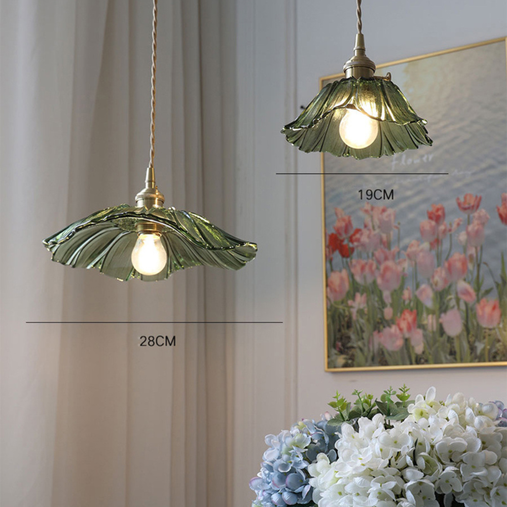 Vintage Pendant Light | Floral Hanging Fixture for Living Room, Bedroom, Dining Area