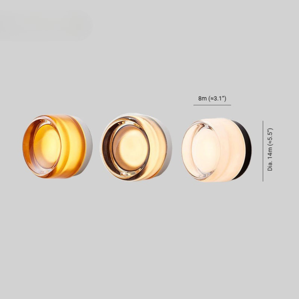 Mini Outdoor Wall Lamp | Modern Drum Design
