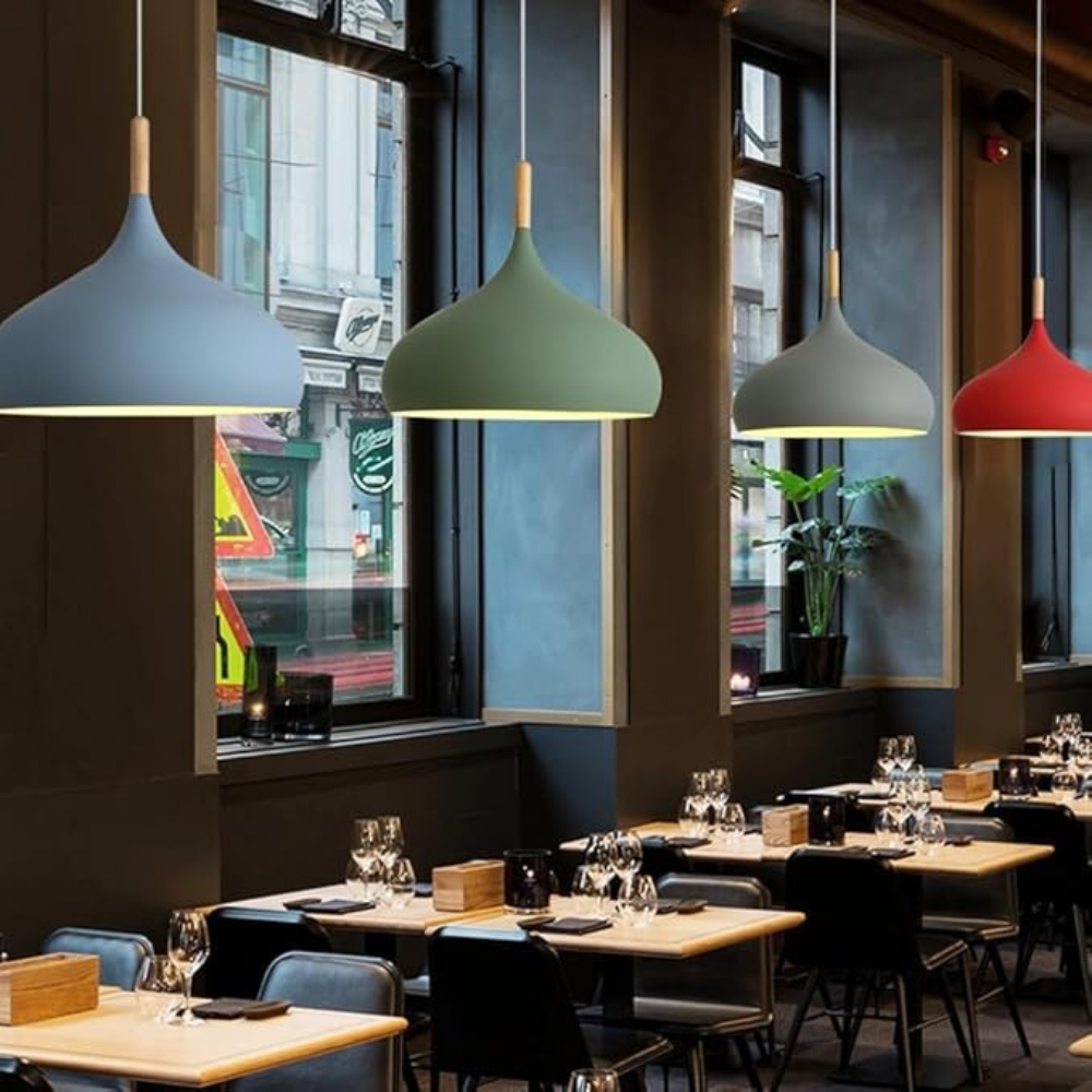 Nordic Pendant Light | Colorful LED Ceiling Fixture for Bedroom or Living Room