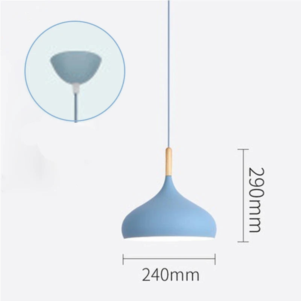 Nordic Pendant Light | Colorful LED Ceiling Fixture for Bedroom or Living Room