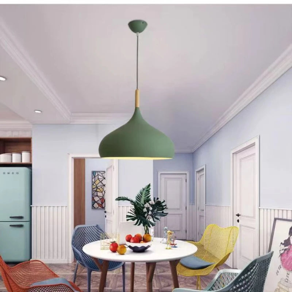 Nordic Pendant Light | Colorful LED Ceiling Fixture for Bedroom or Living Room