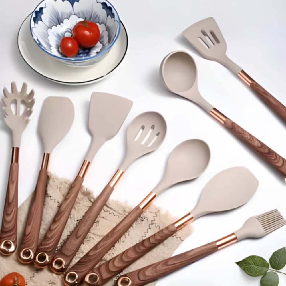 Kitchen Elegant Cooking Set | 11 Piece with Stylish Handles