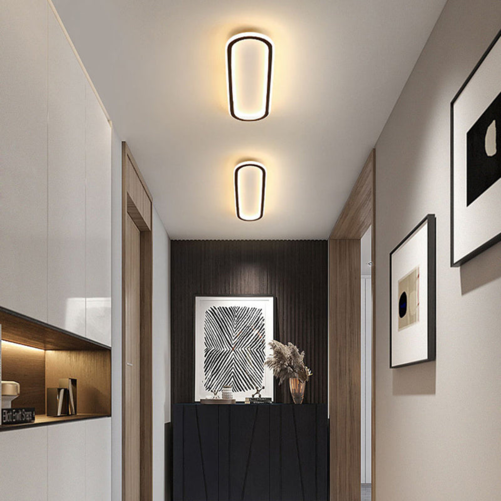 Minimalist Rectangular LED Ceiling Light | Modern Flush Mount Fixture for Living Room or Bedroom