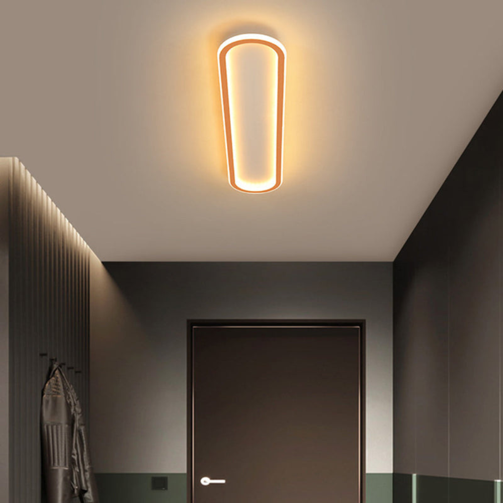 Minimalist Rectangular LED Ceiling Light | Modern Flush Mount Fixture for Living Room or Bedroom