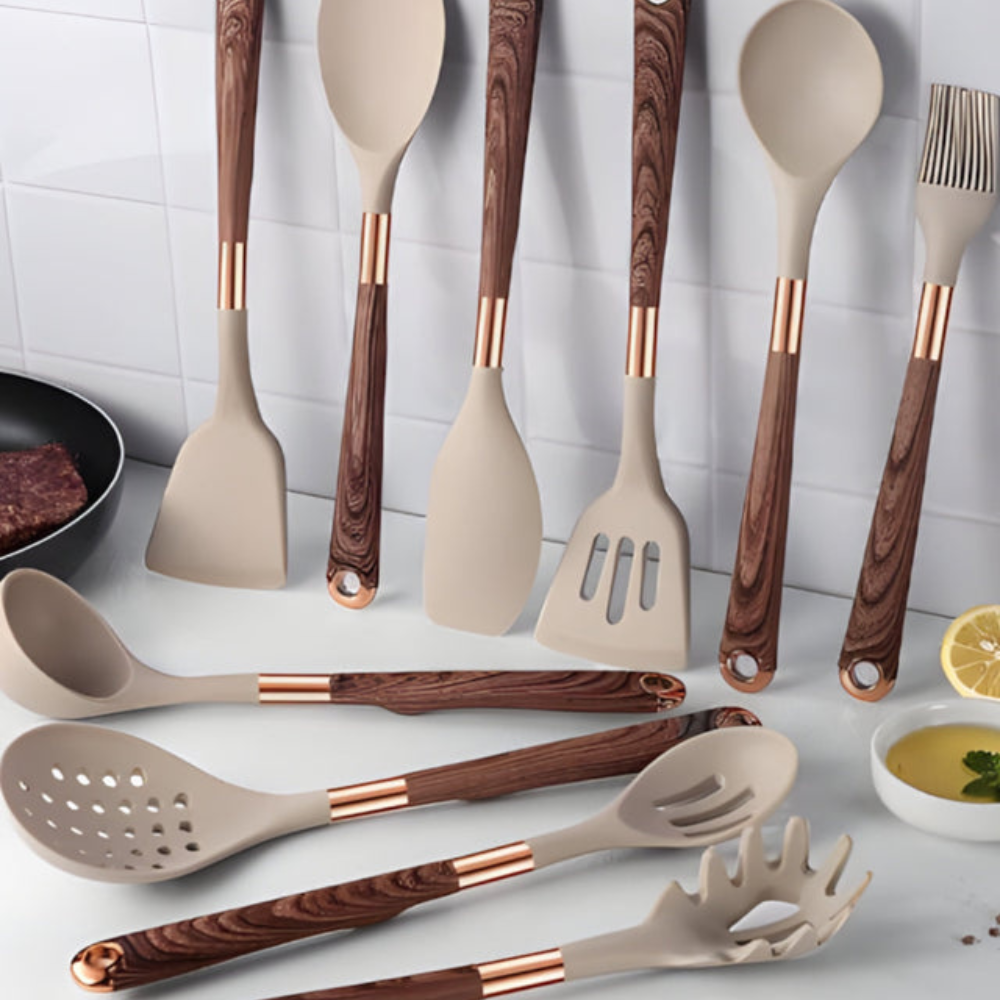 Kitchen Elegant Cooking Set | 11 Piece with Stylish Handles